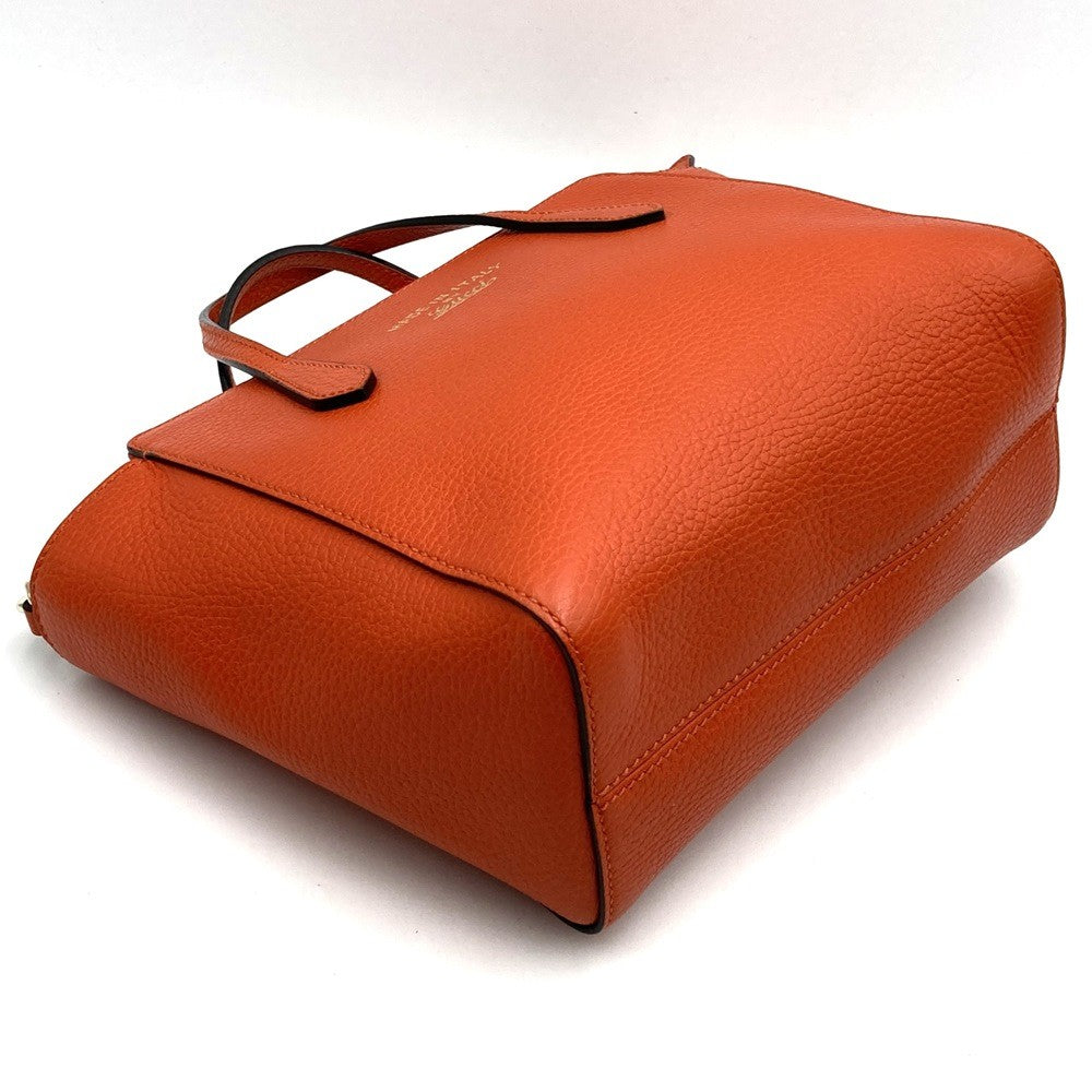 Gucci 368827 Swing Small Handbag/Shoulder Bag 2-Way Orange Leather