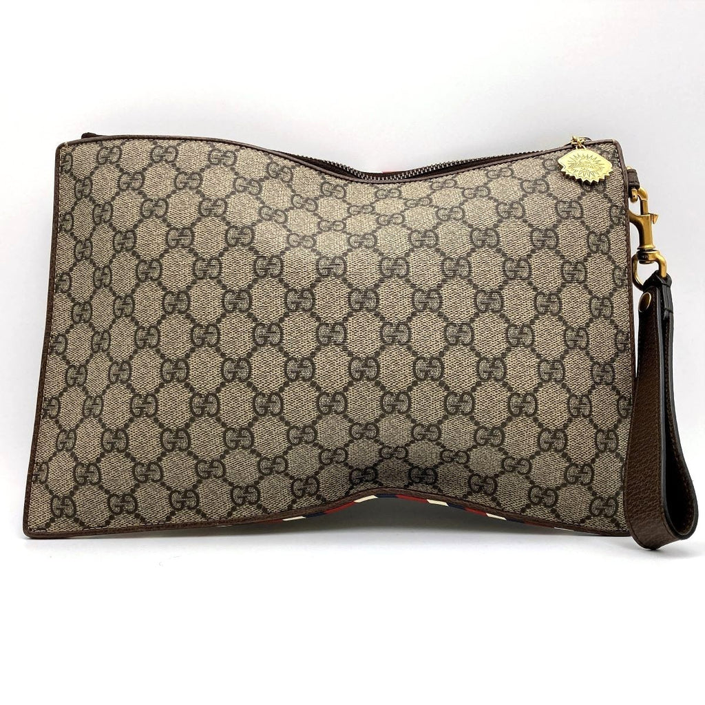 Gucci 473915 Courier Clutch Bag with GG Supreme Multi-Patch PVC in Multicolor