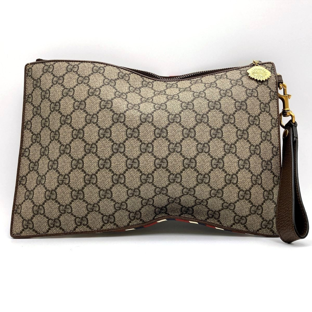 Gucci 473915 Courier Clutch Bag with GG Supreme Multi-Patch PVC in Multicolor