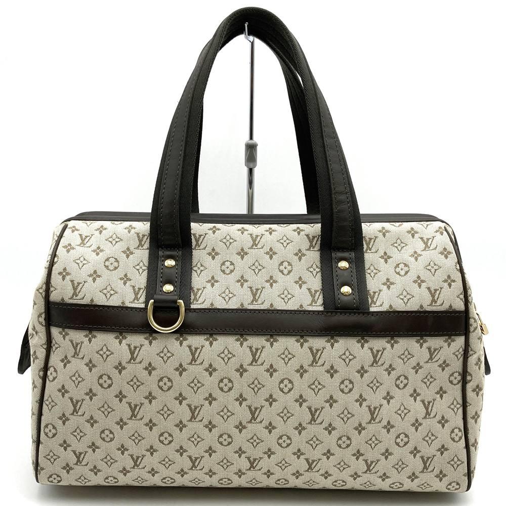 Louis Vuitton M92310 Josephine GM Handbag in Beige/Brown Monogram Mini Canvas