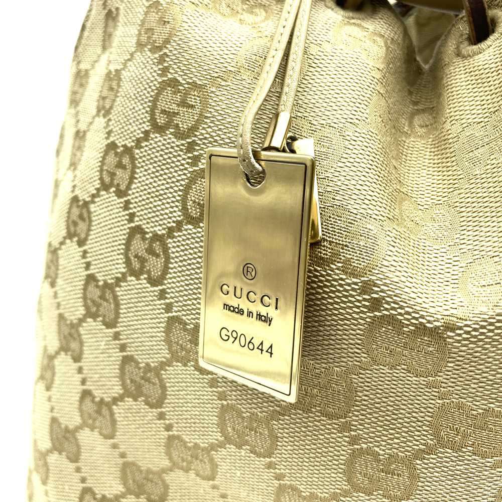 Gucci 90644 Shoulder Bag with Pouch, Beige GG Canvas with Gold Hardware