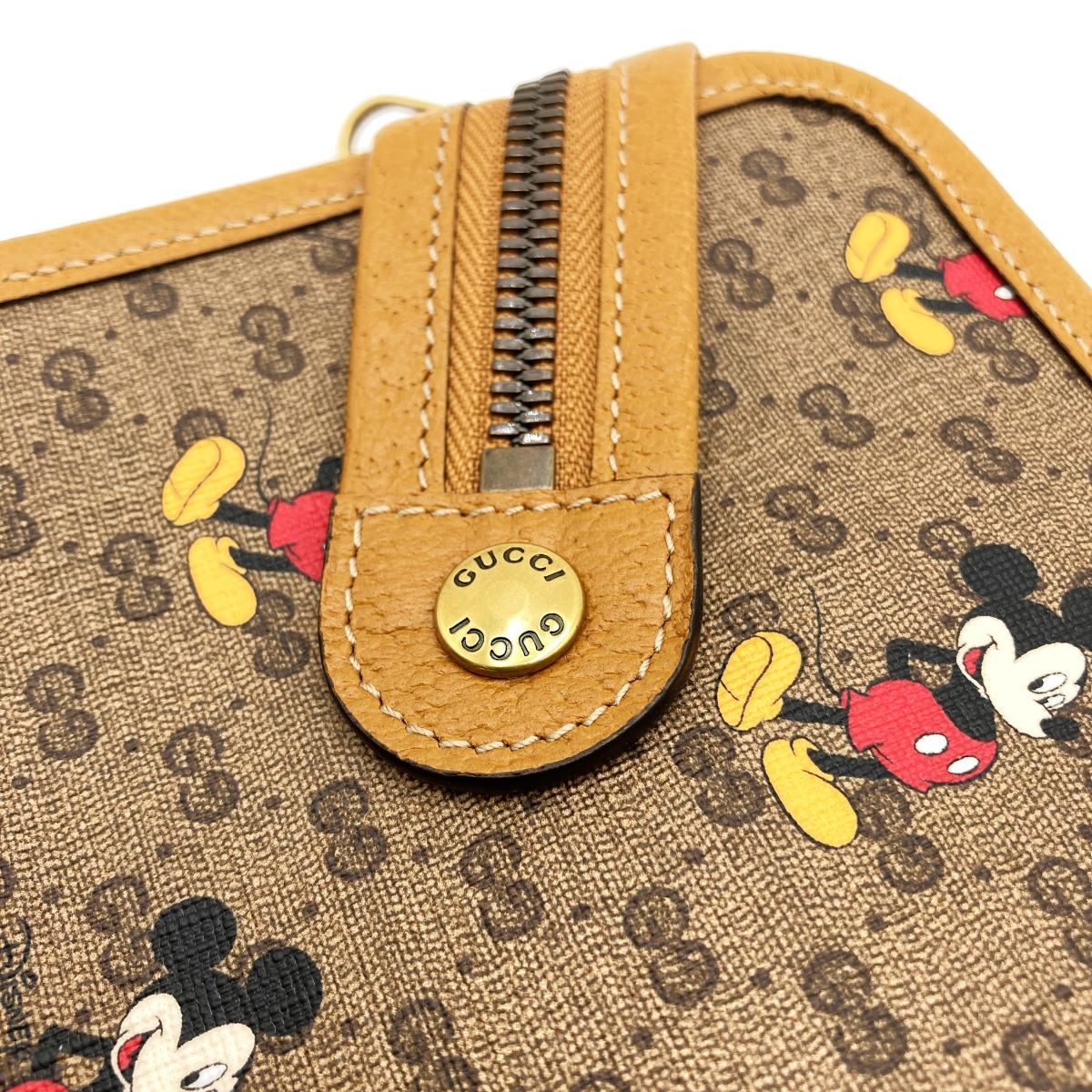 Gucci 602552 GG Supreme Disney Mickey Mouse Clutch Bag/Second Bag, Beige