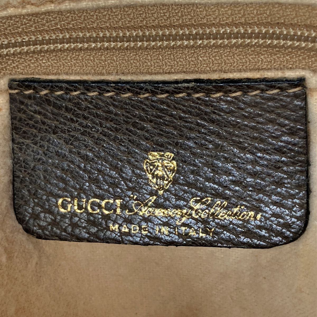 Gucci 39 02 053 GG Supreme Sherry Line Handbag in Brown PVC