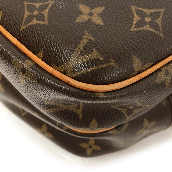 Louis Vuitton M45254/Reporter PM Shoulder Bag in Monogram Canvas and Brown