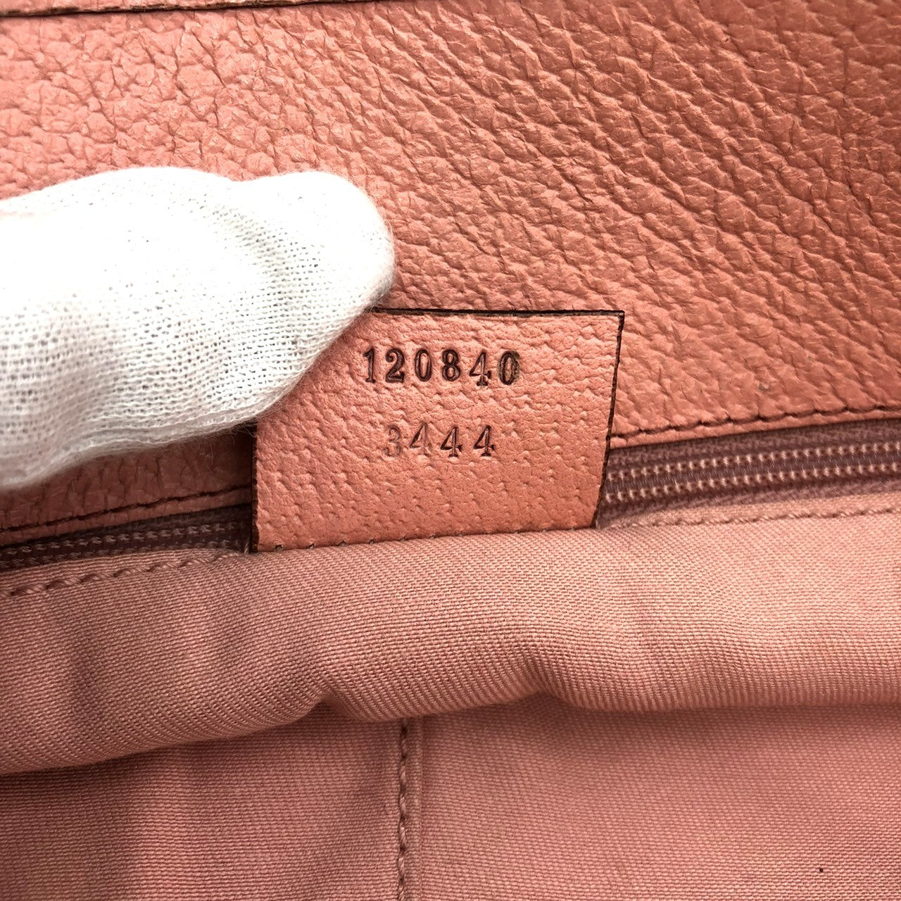 Gucci 120840 Tote Bag in Beige/Pink GG Canvas/Leather
