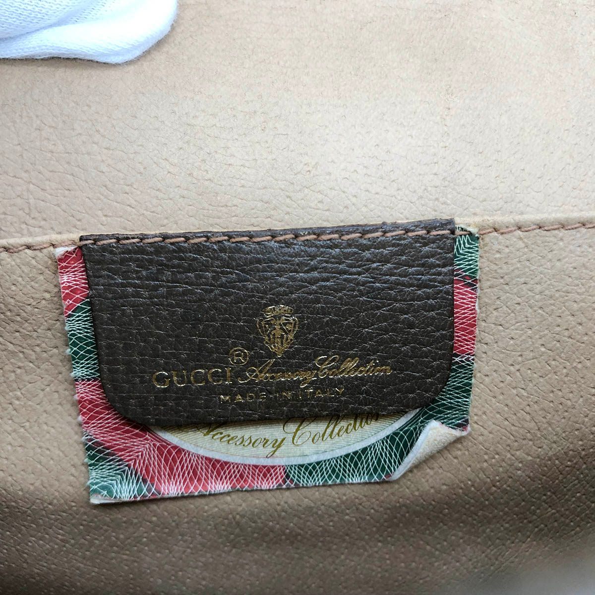 Gucci 89 01 030 clutch bag, old Gucci Sherry line, GG Supreme, brown