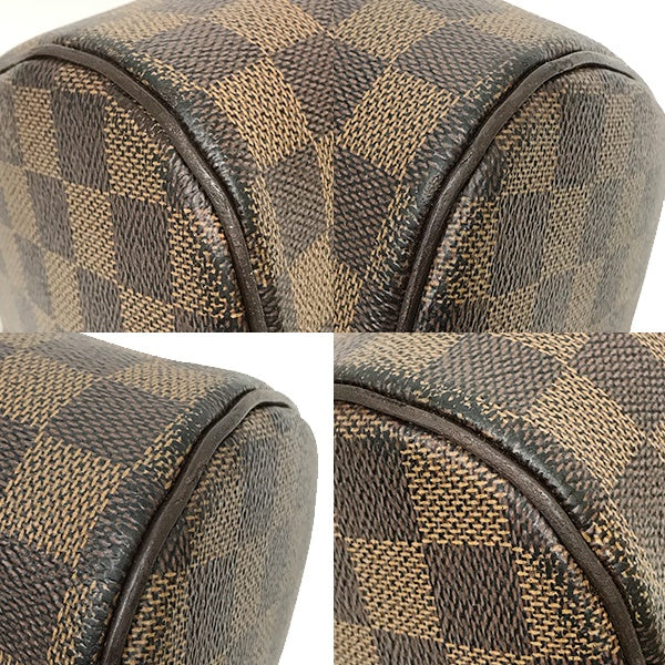 Pre-owned Louis Vuitton N41434 Rivera MM Handbag in Brown Damier/PVC/Leather.