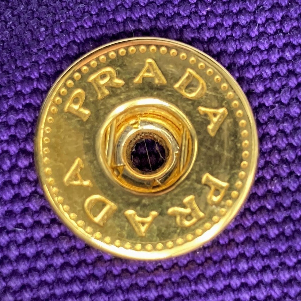 Prada BN1872 Canapa Large Tote Bag Handbag in Denim Purple