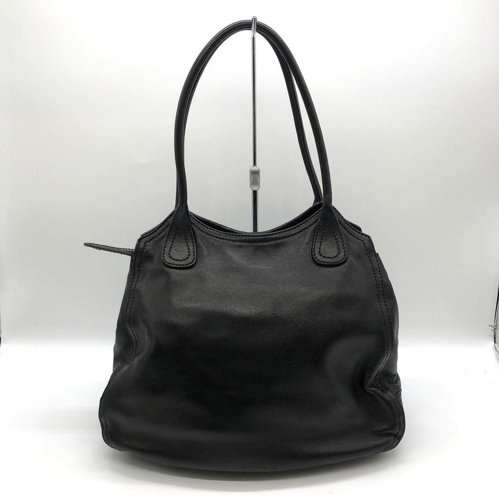 Prada handbag shoulder bag black leather brand item