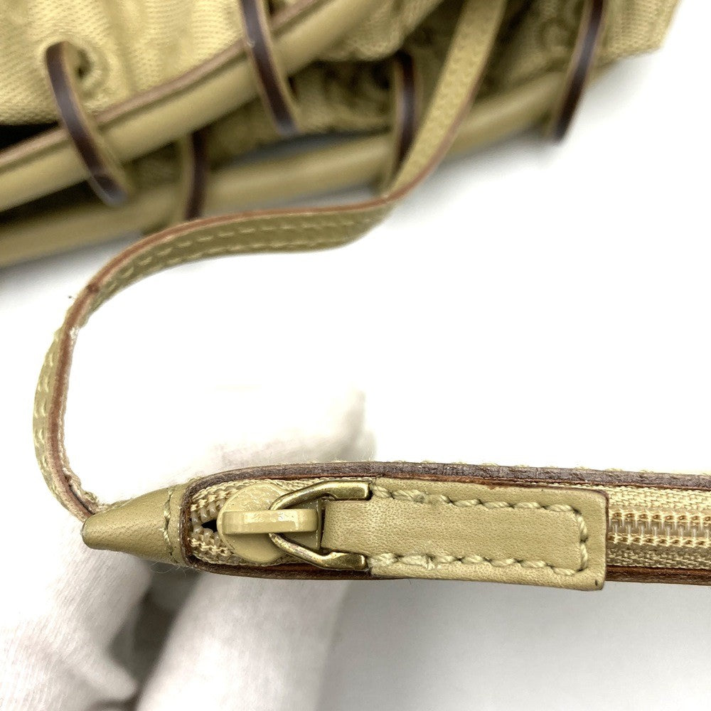 Gucci 90644 Shoulder Bag with Pouch, Beige GG Canvas with Gold Hardware