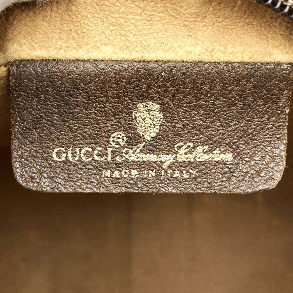Old Gucci 156 01 012 Clutch Bag/Second Bag Sherry Line GG Supreme Canvas Beige