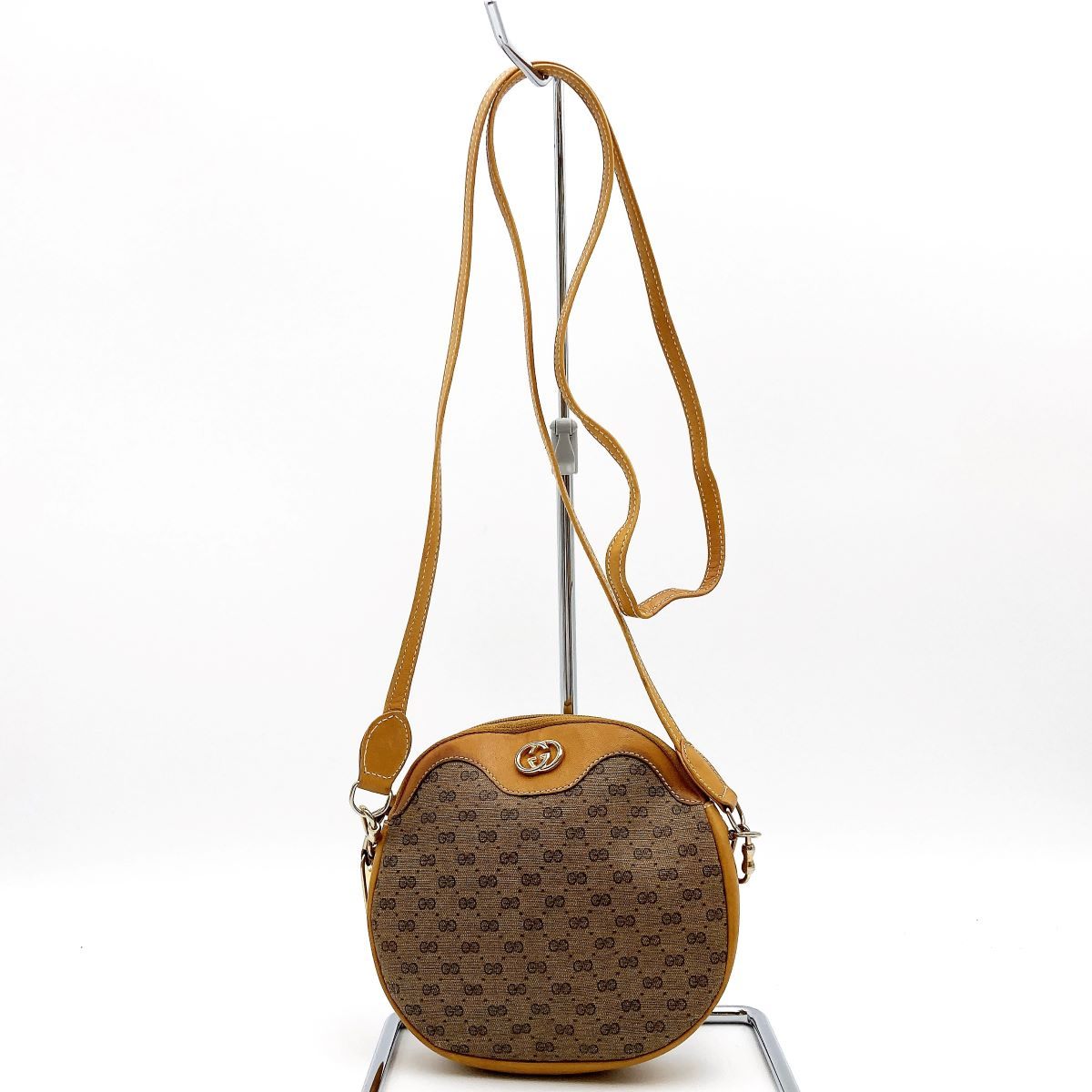 Gucci 007-400 Shoulder Bag, Micro GG PVC, Beige, Old Gucci