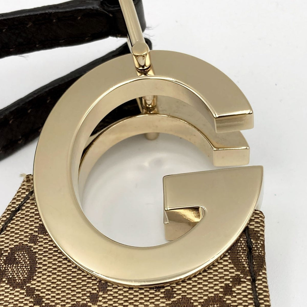 Gucci 203503 Charlotte Shoulder Bag in GG Canvas and Leather, Brown
