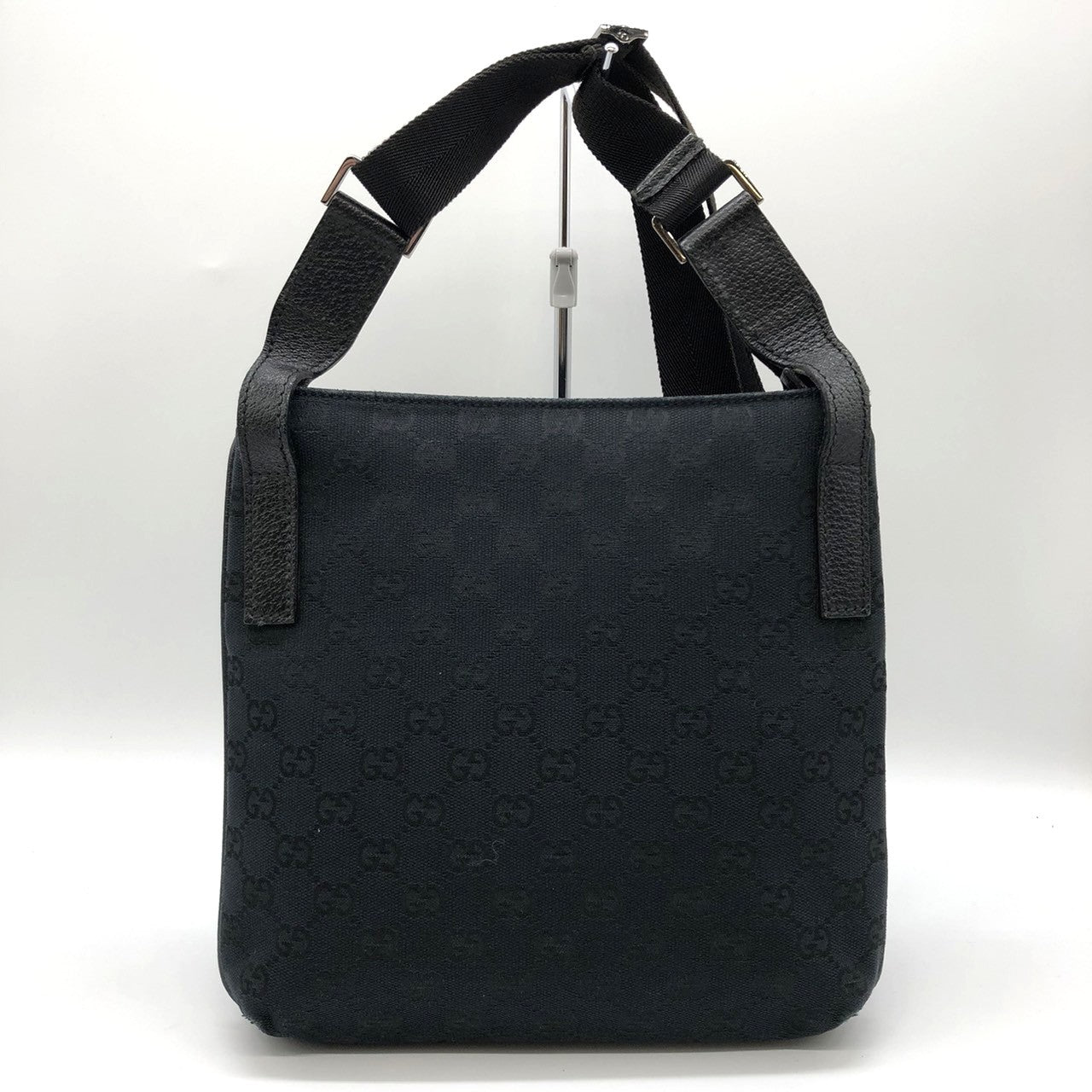 Gucci 122793 Shoulder Bag in Black GG Canvas
