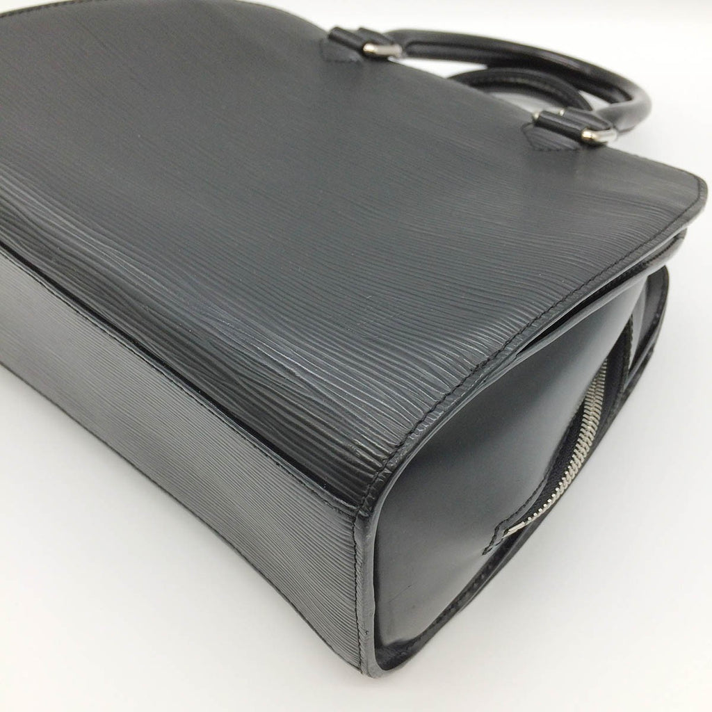 Louis Vuitton M52772 Pont Neuf Epi Handbag in Black with Silver Hardware