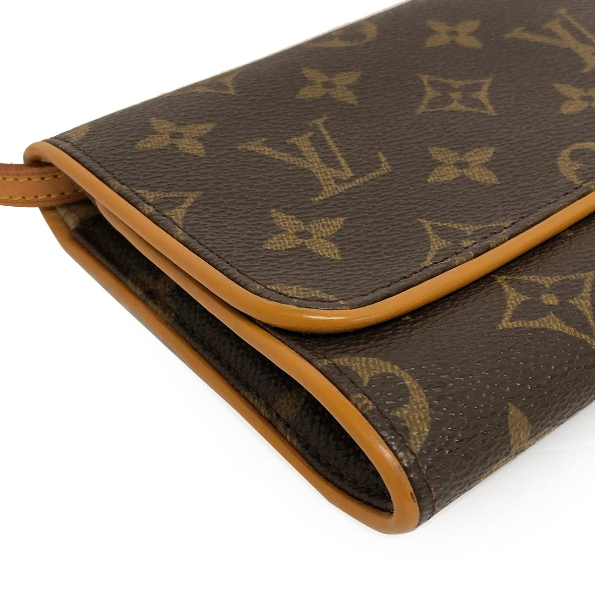 Louis Vuitton M51852 Pochette Twin GM Monogram Shoulder Bag, Crossbody, Ebene/Brown Monogram Canvas/Leather