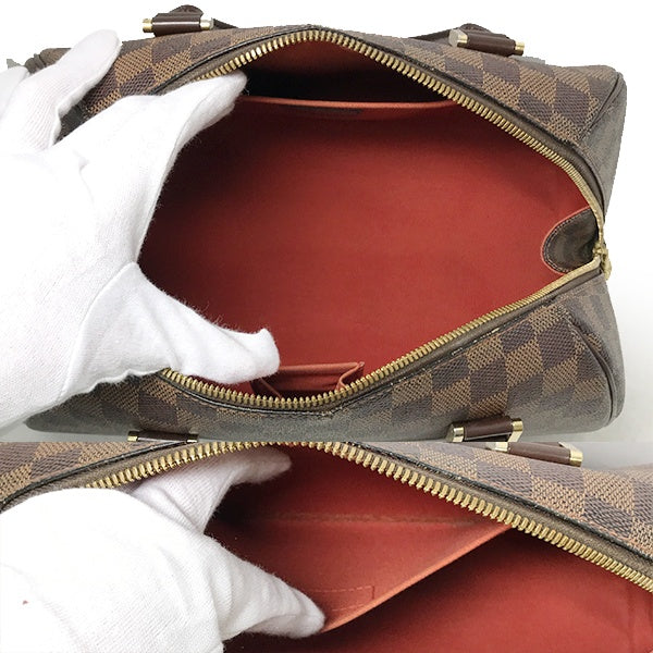Pre-owned Louis Vuitton N41434 Rivera MM Handbag in Brown Damier/PVC/Leather.