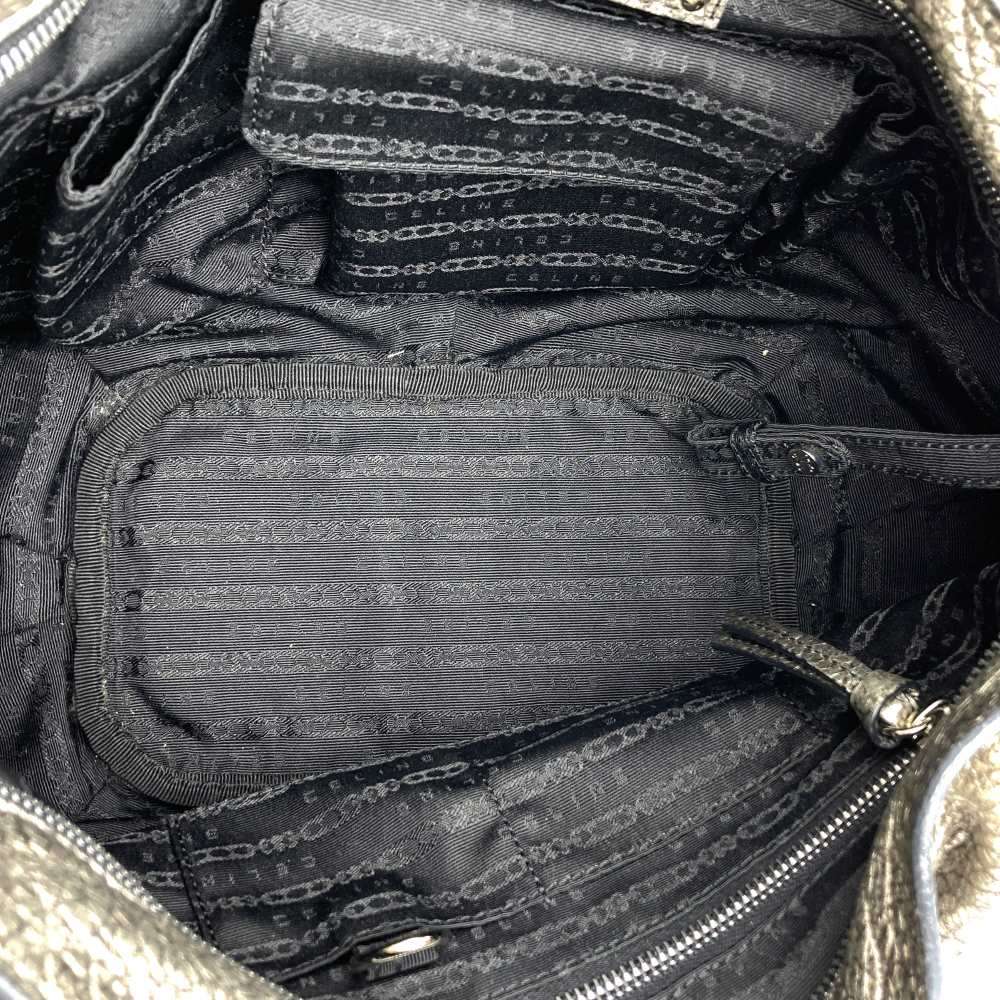 Celine Bittersweet Handbag in Silver Metallic Leather (160663)