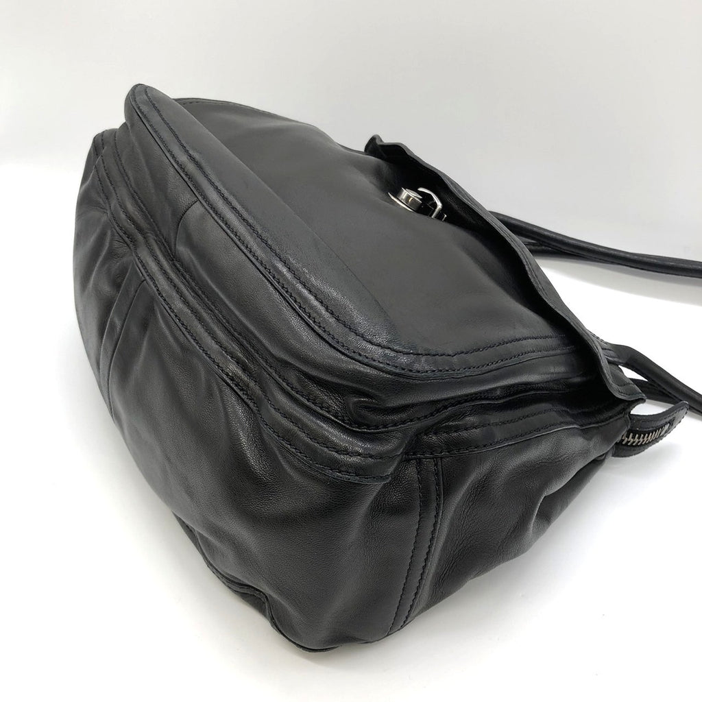Prada handbag shoulder bag black leather brand item