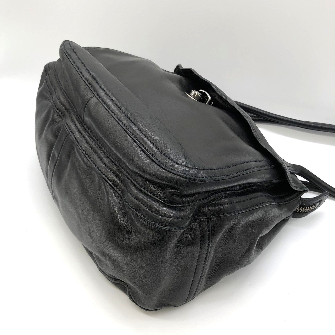 Prada handbag shoulder bag black leather brand item