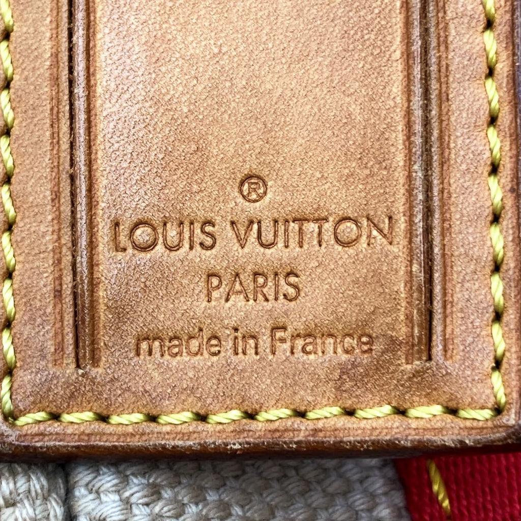 Louis Vuitton M40038 Antigua Cabas PM Handbag Canvas Beige x Red