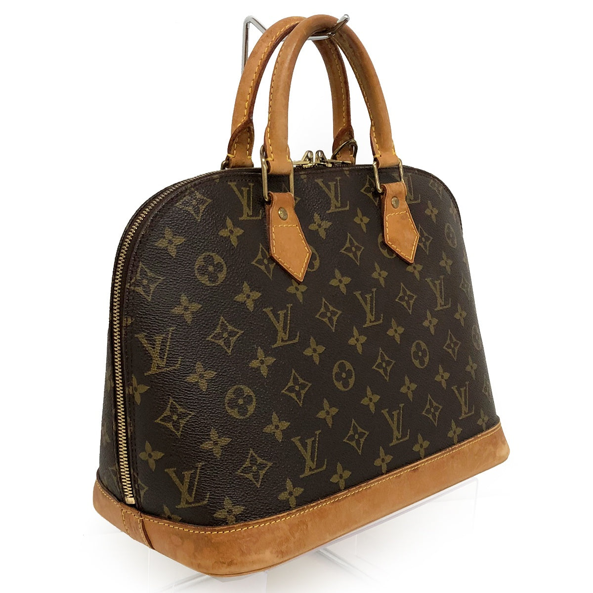 Louis Vuitton Alma (old) Monogram Handbag, Brown PVC/Leather, M51130