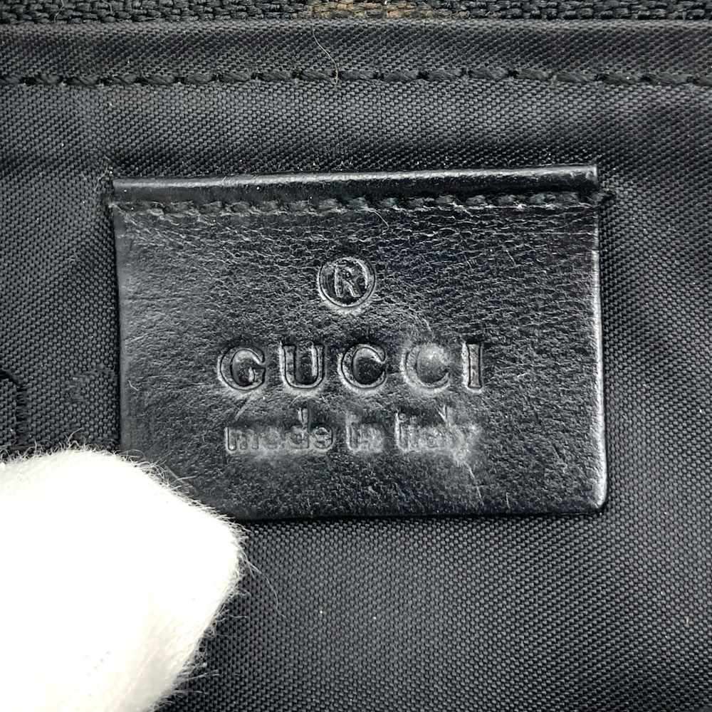 Gucci 039 1103 Handbag Accessory Pouch Black GG Canvas Brand High-End Brand