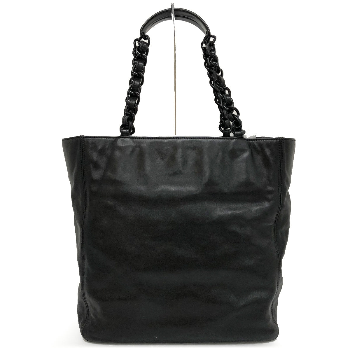 Chanel Coco Mark Plastic Chain Tote Bag Shoulder Bag Tote Bag Lambskin/Plastic Black Women's