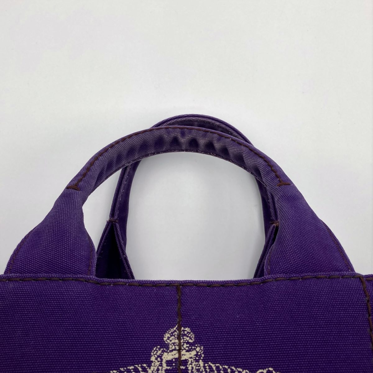 Prada BN1872 Canapa Large Tote Bag Handbag in Denim Purple