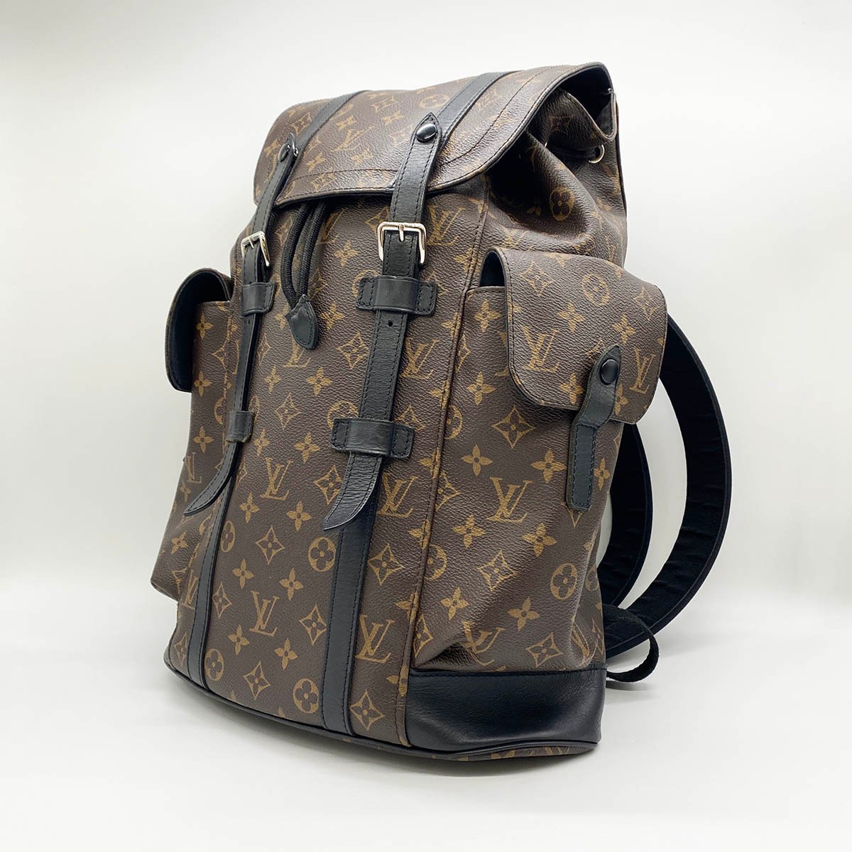 Christopher PM Backpack in Monogram Macassar Brown/Black