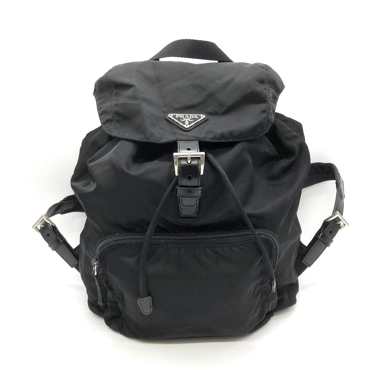 Prada backpack in nylon, black, unisex.