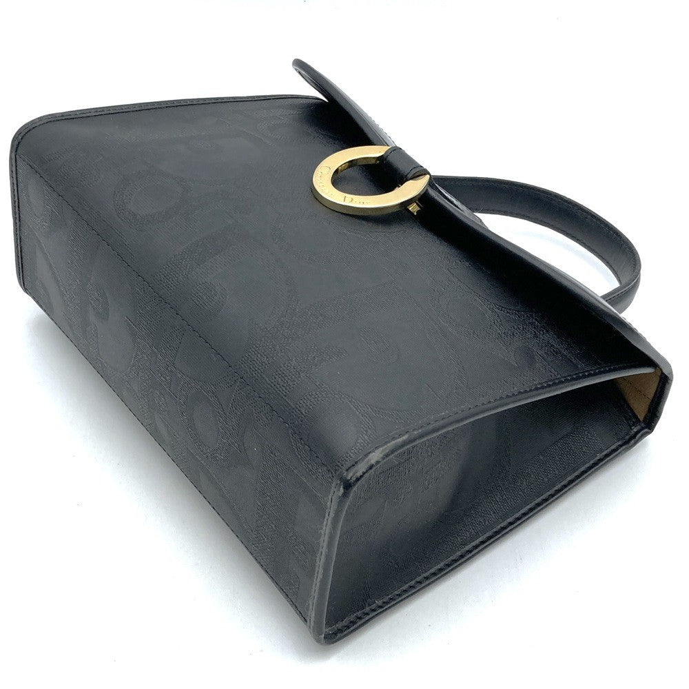 Christian Dior handbag, black PVC, Trotter print, high-end brand item