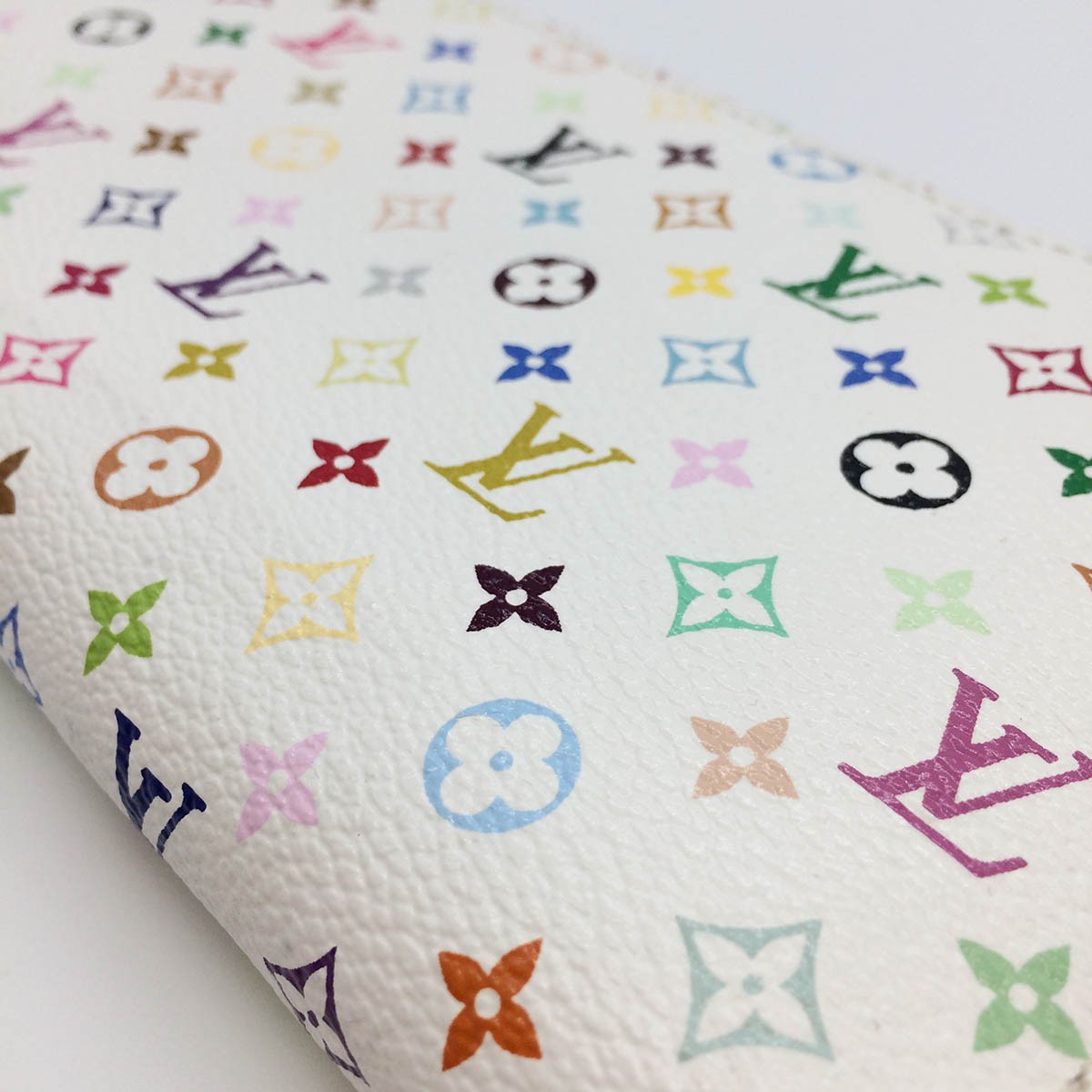Louis Vuitton M60241 Zippy Wallet Rich Monogram Multicolor White