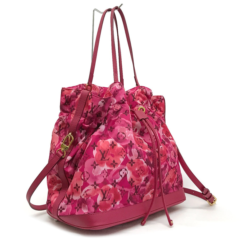 Louis Vuitton M94313 Noefull MM 2-Way Shoulder Bag, Tote Bag, Handbag, Ikat Nylon Canvas, Violet/Pink, Women's