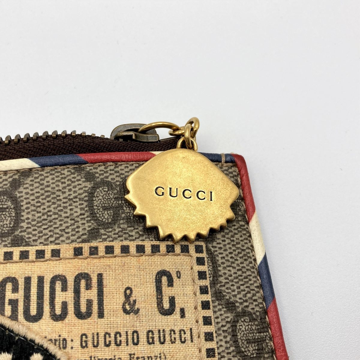 Gucci 473915 Courier Clutch Bag with GG Supreme Multi-Patch PVC in Multicolor