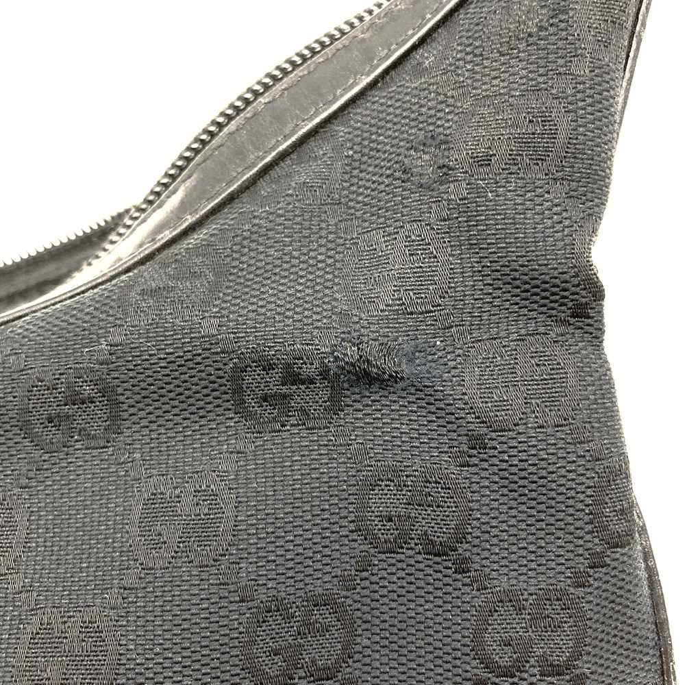 Gucci 001 4204 Shoulder Bag/Handbag in Black GG Canvas/Leather, Brand Name