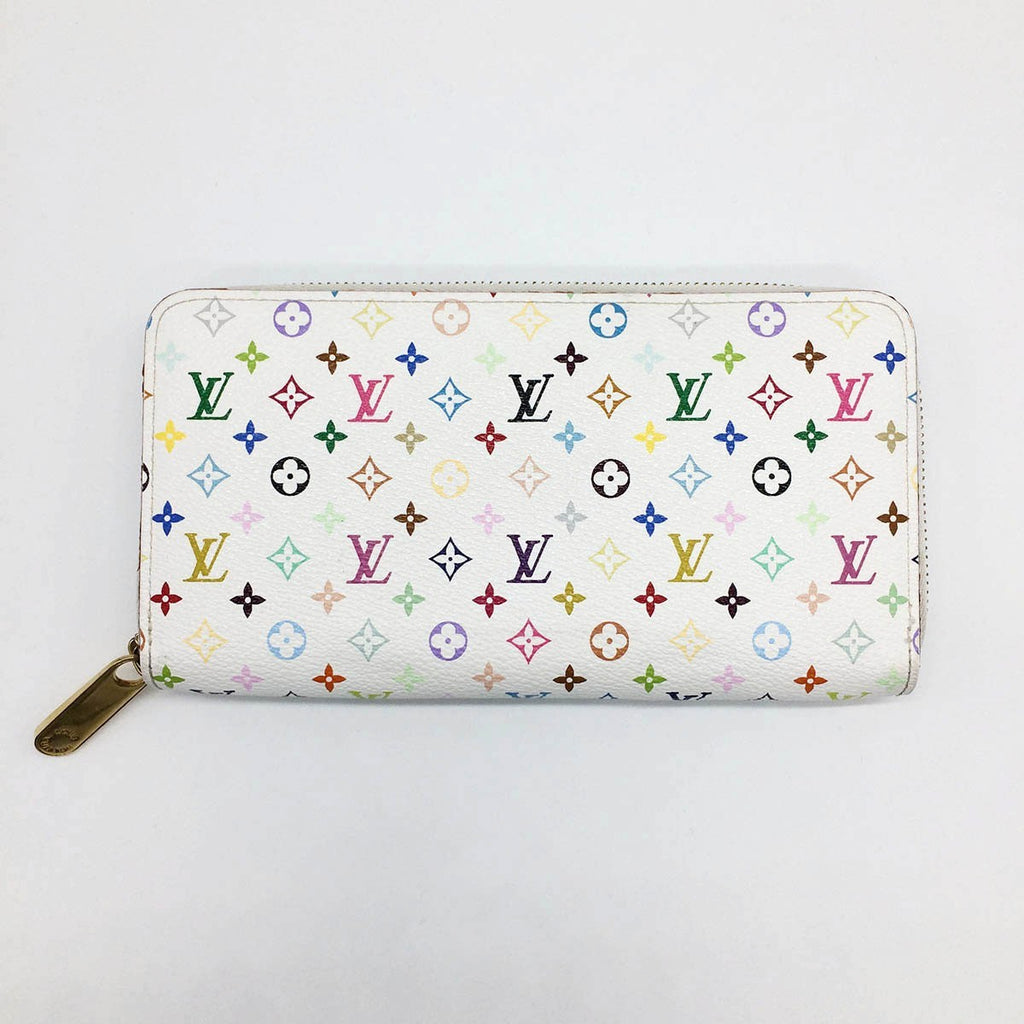 Louis Vuitton M60241 Zippy Wallet Rich Monogram Multicolor White
