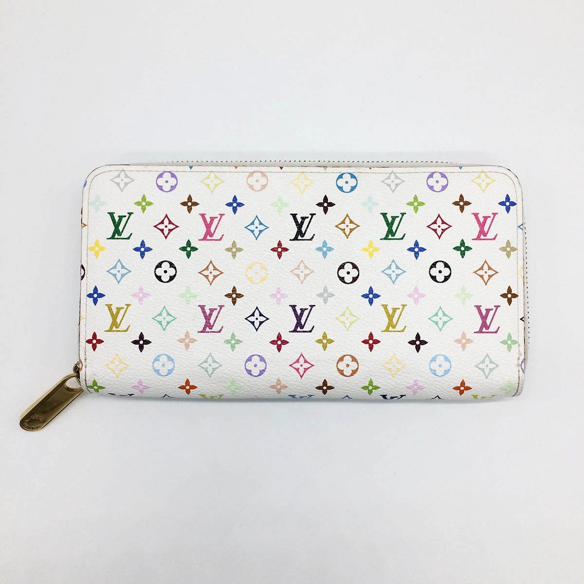 Louis Vuitton M60241 Zippy Wallet Rich Monogram Multicolor White