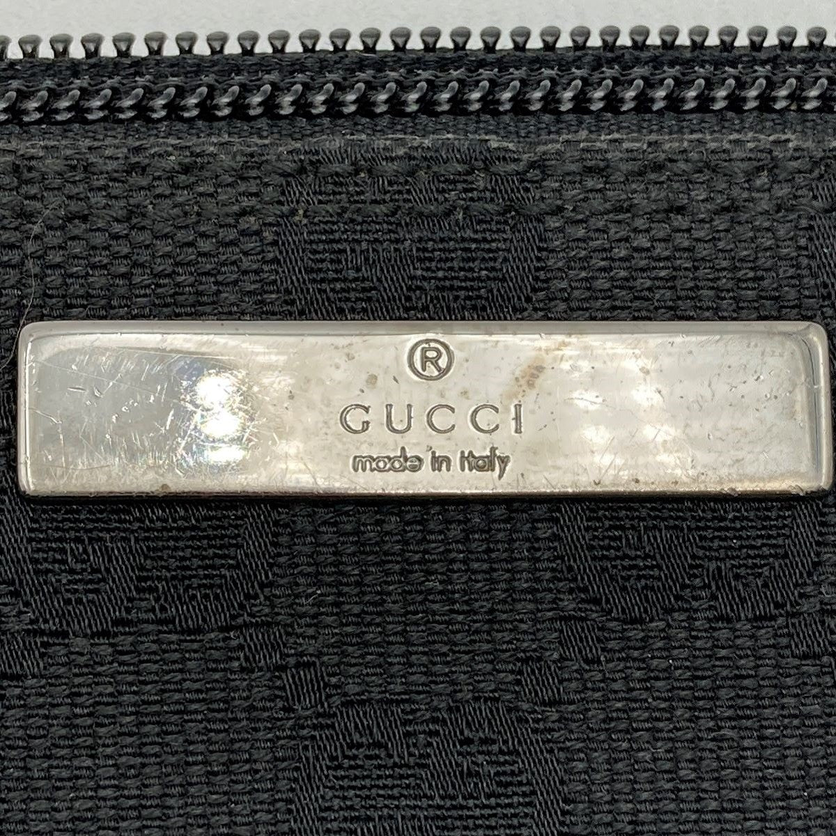 Gucci 07198 Accessory Pouch GG Canvas Black