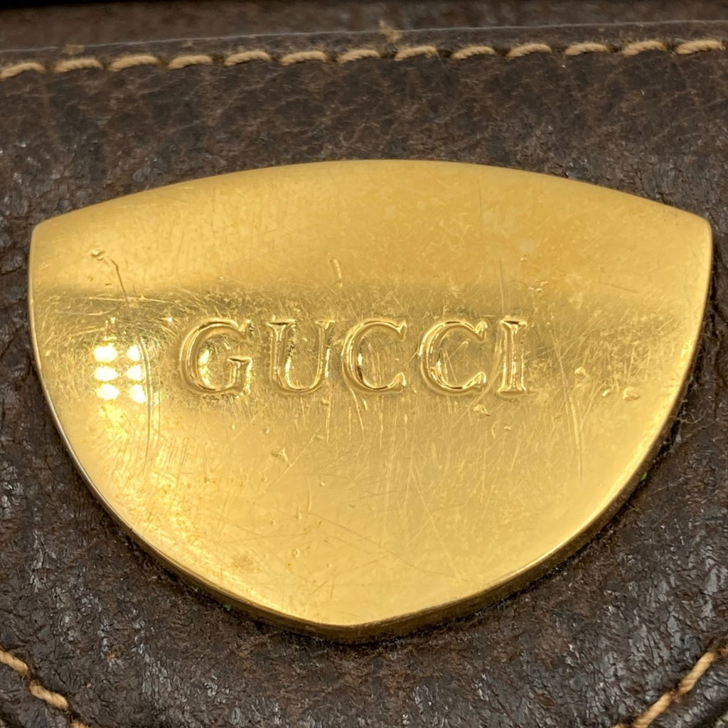 Gucci 001 261 Old Gucci GG Supreme Shoulder Bag in Brown PVC