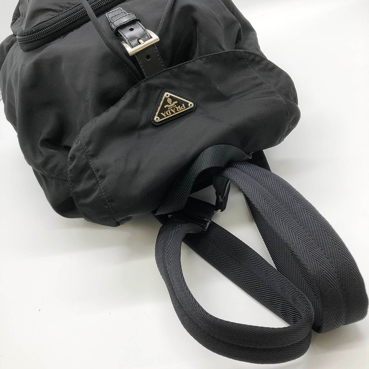 Prada backpack in nylon, black, unisex.