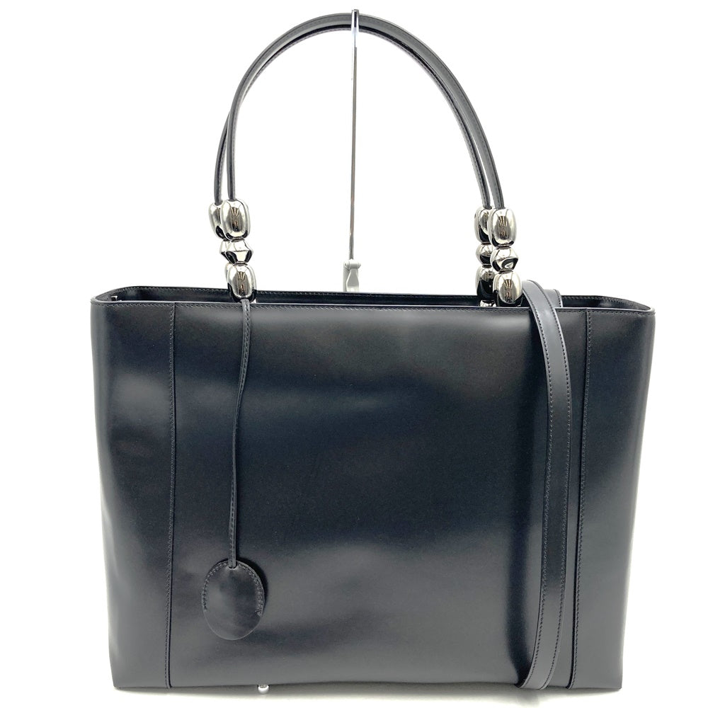 Dior MA0949 Handbag/Shoulder Bag, Fits A4 Size, 2-Way, Black Leather, Maris Pearl, with Key, Women's Fashion, Business, PRE-OWNED