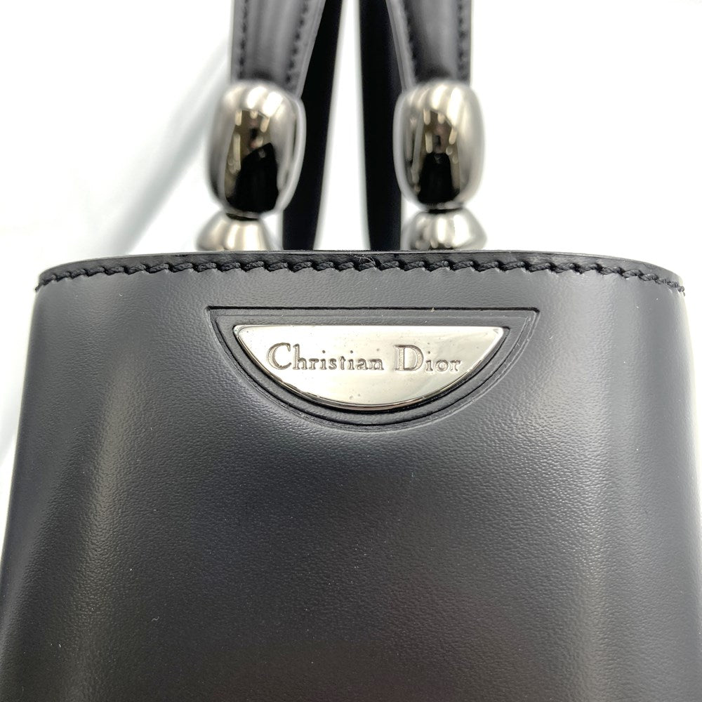 Dior MA0949 Handbag/Shoulder Bag, Fits A4 Size, 2-Way, Black Leather, Maris Pearl, with Key, Women's Fashion, Business, PRE-OWNED