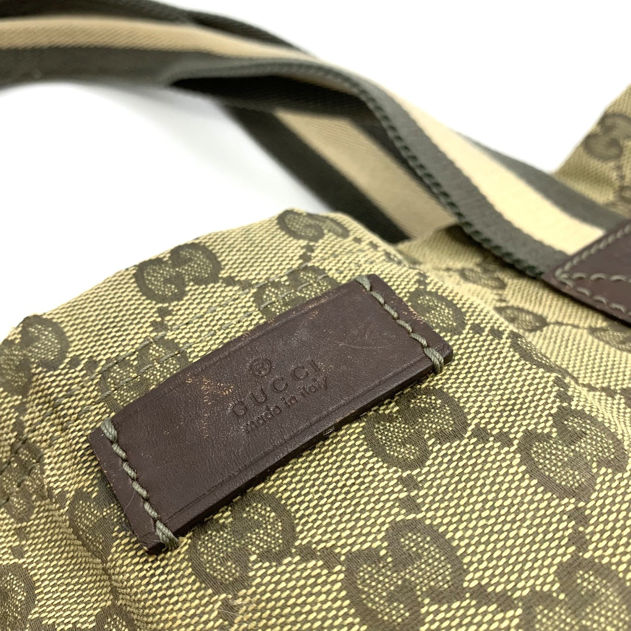 GUCCI 189669 Tote Bag, Large Capacity, GG Canvas, Brown, Women's & Men's Fashion PRE-OWNED
