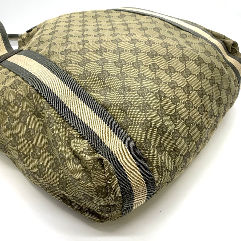 GUCCI 189669 Tote Bag, Large Capacity, GG Canvas, Brown, Women's & Men's Fashion PRE-OWNED