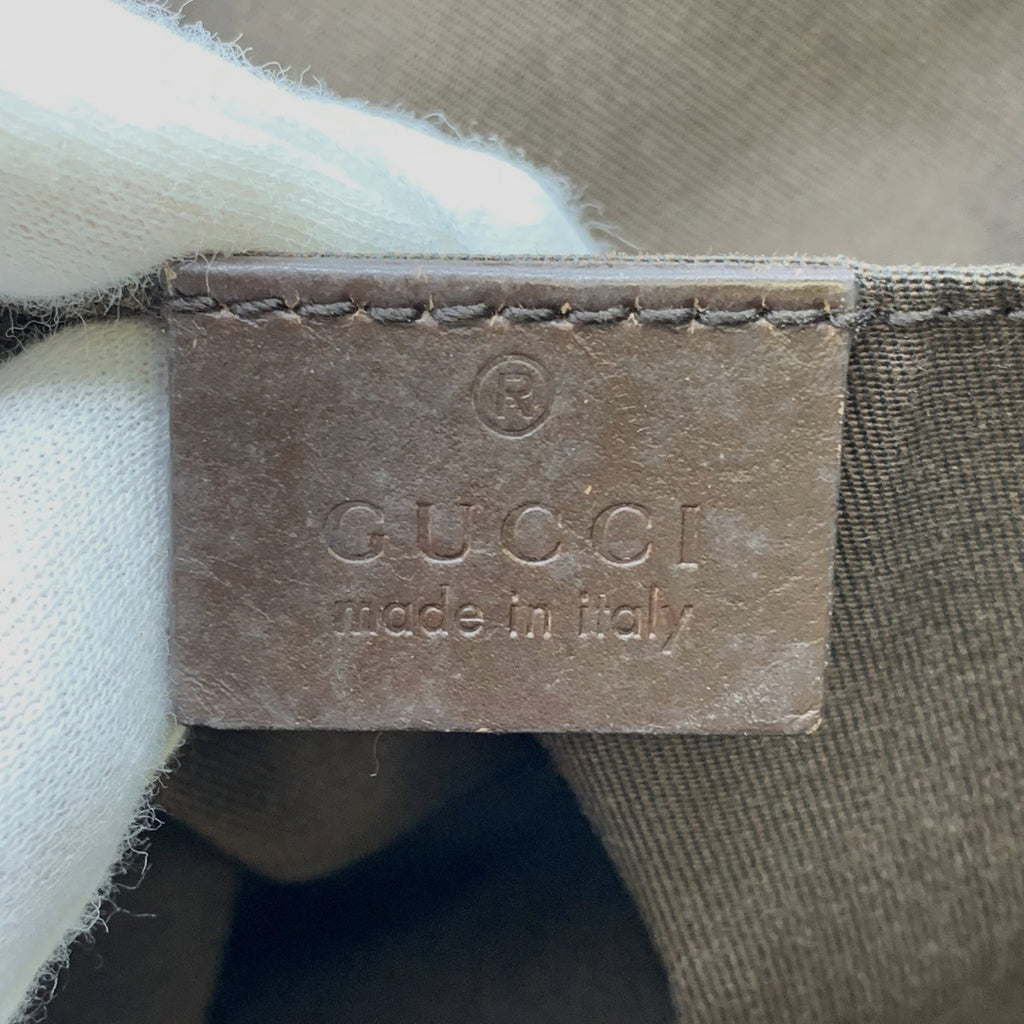 GUCCI 189669 Tote Bag, Large Capacity, GG Canvas, Brown, Women's & Men's Fashion PRE-OWNED