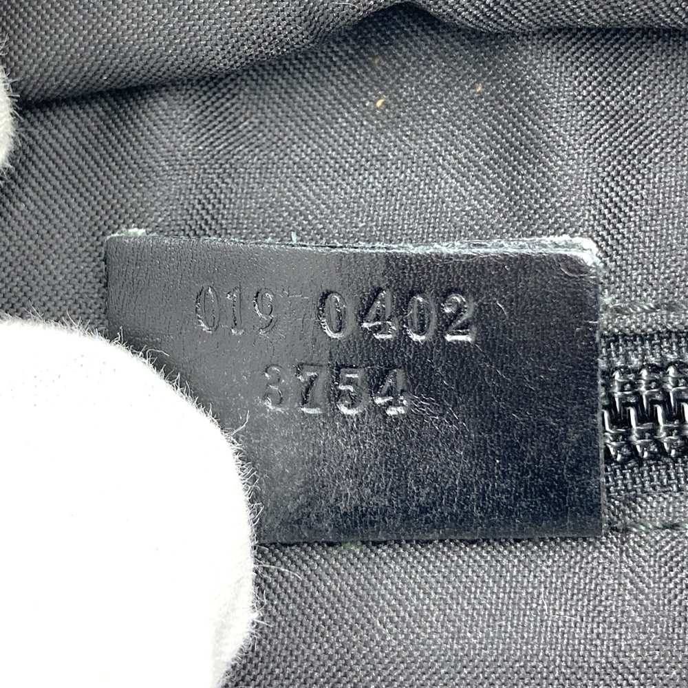 GUCCI 019 0402 Tote Bag Handbag GG Canvas Leather Black Women's Men's