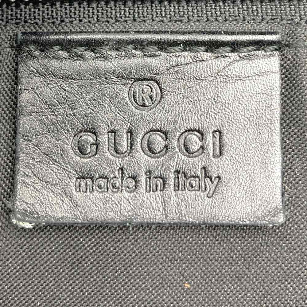 GUCCI 019 0402 Tote Bag Handbag GG Canvas Leather Black Women's Men's