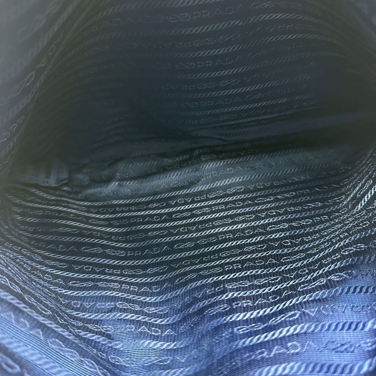 PRADA Prada handbag tote bag Saffiano leather blue vintage women's men's fashion brand USED