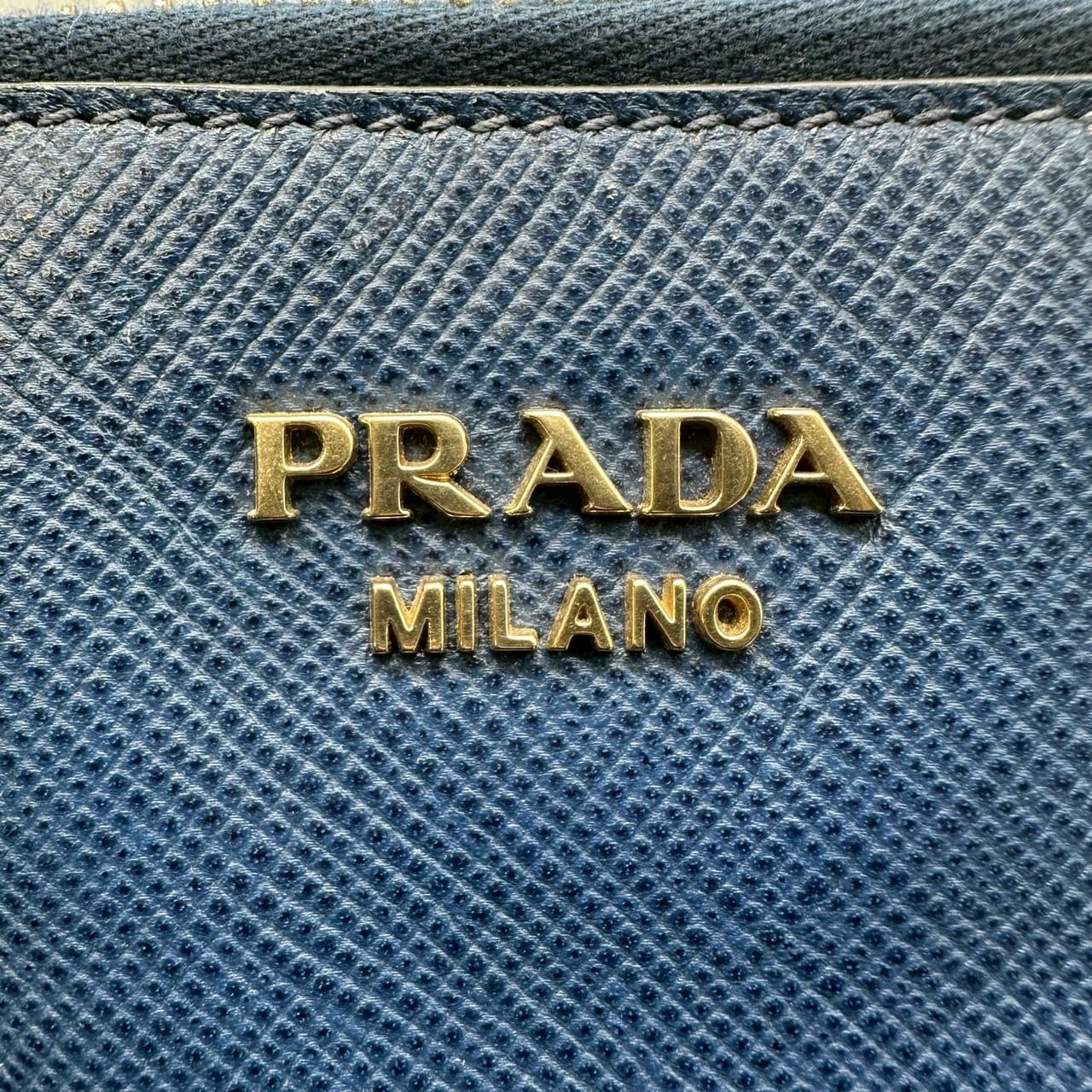 PRADA Prada handbag tote bag Saffiano leather blue vintage women's men's fashion brand USED